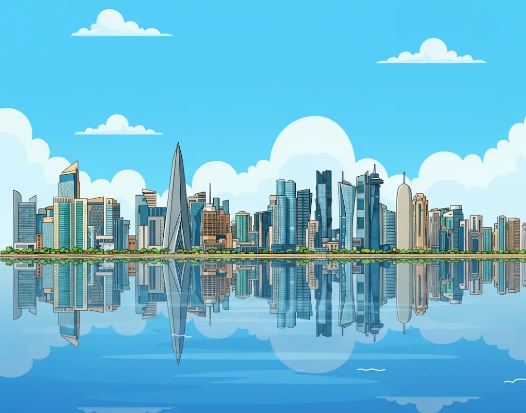 An AI generated skyline of Doha